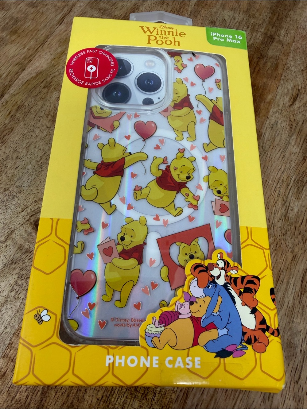 Disney Winnie the Pooh Love Hearts iPhone Case iPhone 16 Pro Max Case